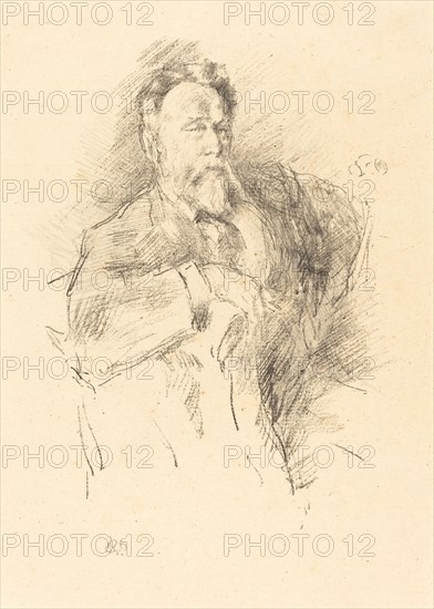 Sketch of William E. Henley, 1896.