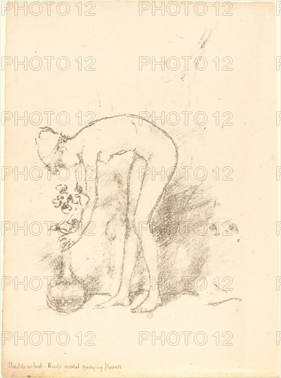 A Nude Model Arranging Flowers, c. 1892.