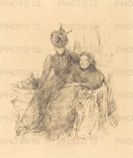 Mother and Daughter, 1897. Whistler's mother-in-law Frances Birnie Philip, and one of his sisters-in-law, probably Ethel Whibley.