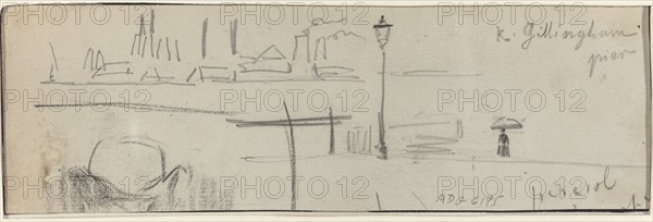 Gillingham Pier, London [verso], c. 1884.