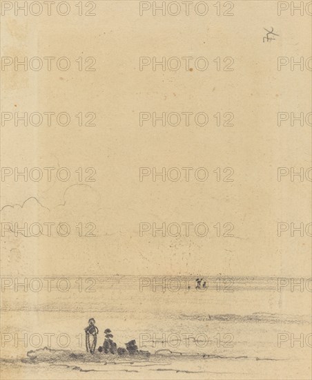 Figures on a Shore [verso], c. 1875.
