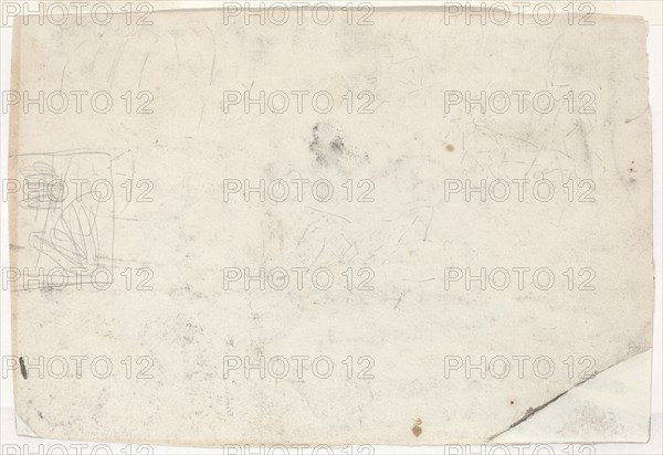Figure on Horseback and Other Studies [verso], 1861.