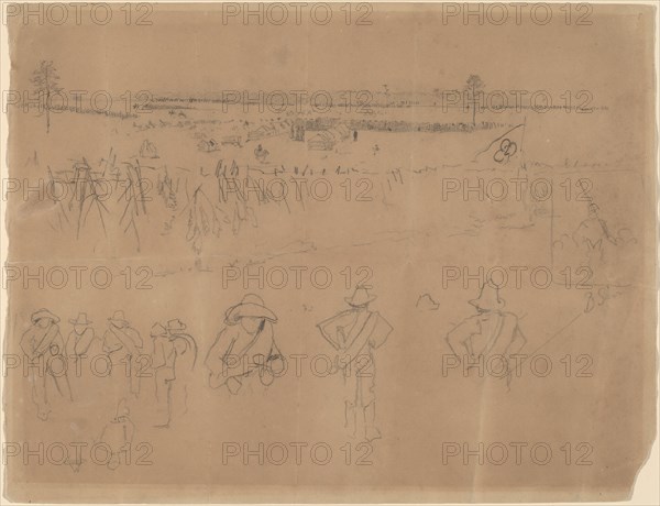 Line-ups and Trenches [recto], 1864.