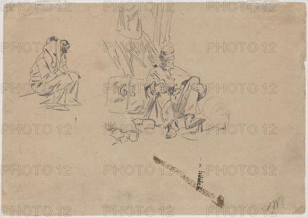 Two Soldiers Resting [verso], 1862.