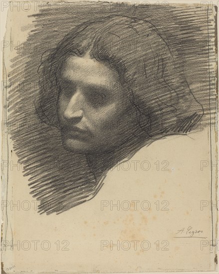 Head of a Man Facing Left [recto].