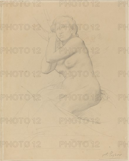 Female Nude Seated.