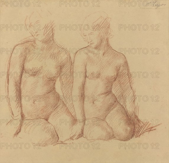 Study of Two Figures Seated Side by Side.