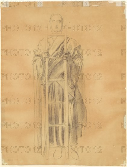 Study for "Dogma of the Redemption: Frieze of Angels" [verso], 1895-1903.