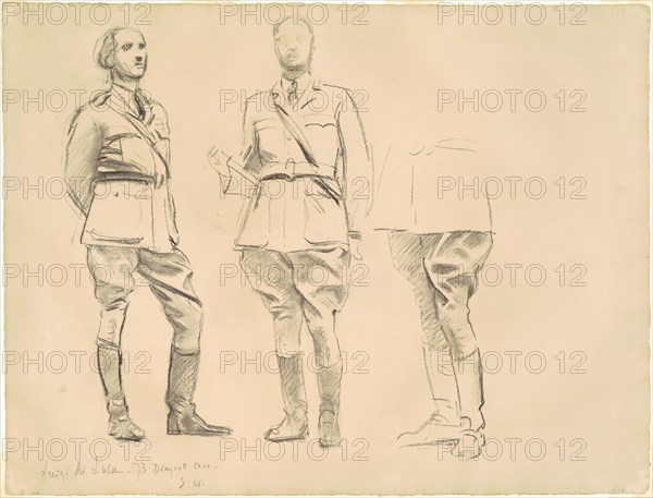 Studies for "General Officers of World War I", 1920-1922.