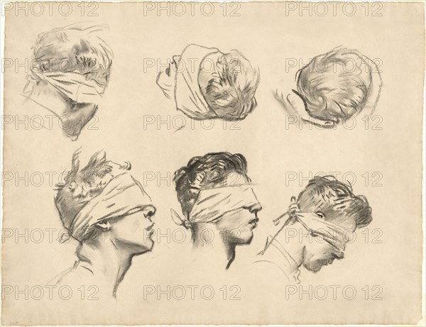 Studies for "Gassed", 1918-1919.