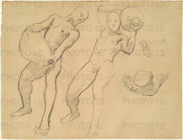 Studies of Notus for "The Winds", 1922-1925.