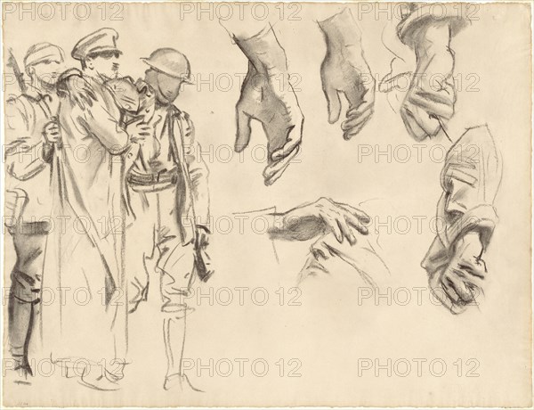 Studies for "Gassed", 1918-1919.