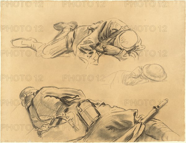 Studies for "Gassed", 1918-1919.