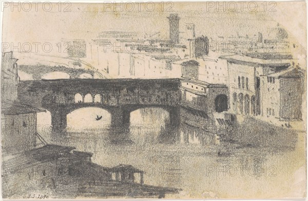 Ponte Vecchio, Florence [recto], 1870-1872.