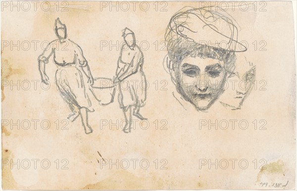 Studies of Peasants [verso], 1870-1872.