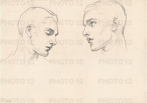 Studies of a Man's Head, c. 1875.