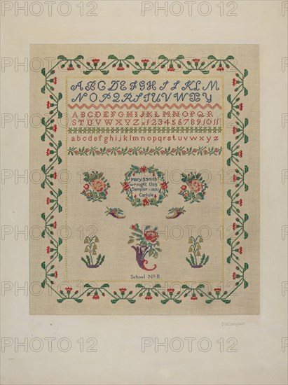 Sampler, c. 1942.