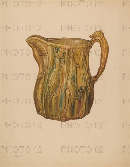 Pitcher, c. 1938.