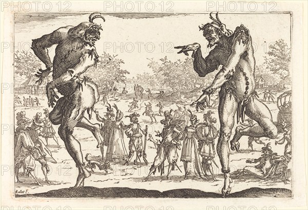 Two Zanni, c. 1616.
