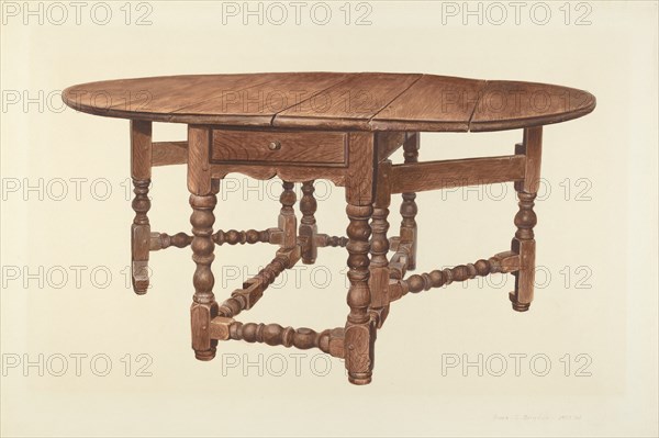 Gateleg Table, 1939.