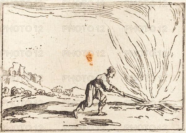 Man Attending a Fire.