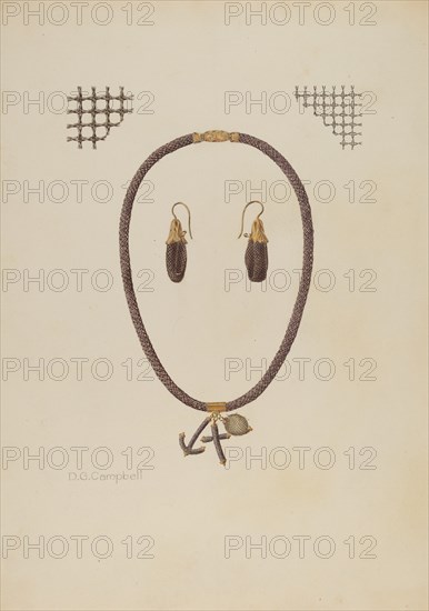 Hair Jewelry, c. 1940.