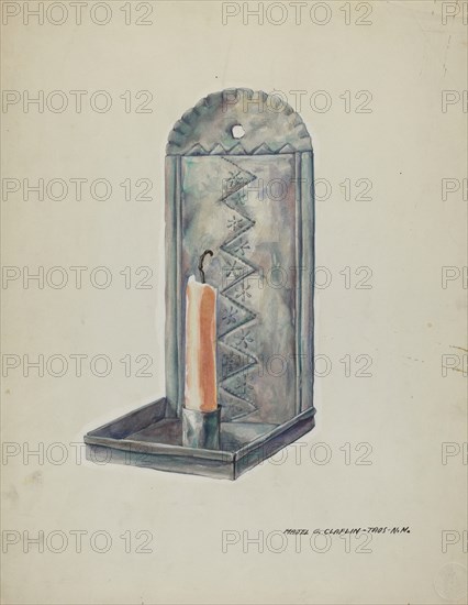 Tin Sconce, 1935/1942.