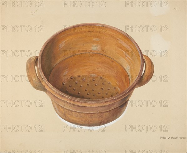 Zoar Colander, c. 1937.