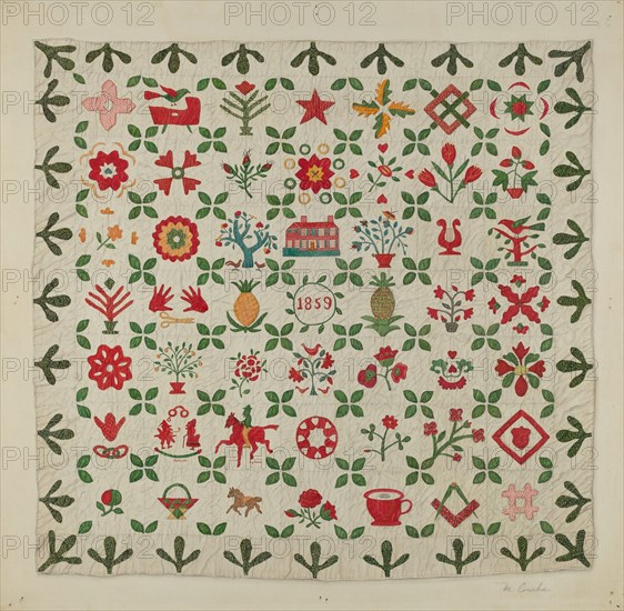 Applique Quilt, c. 1938.