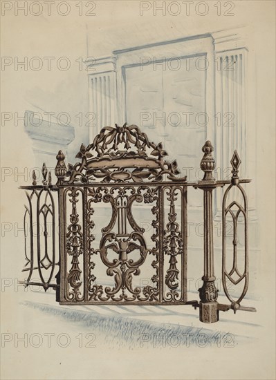 Cast Iron Gate, c. 1936.