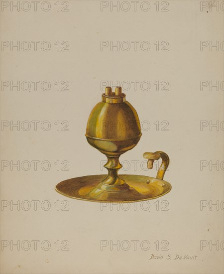 Sperm Oil Lamp, c. 1941.