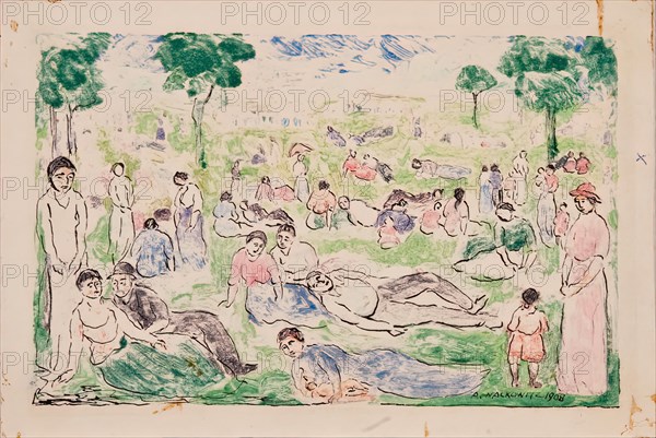 Park With Figures, 1908.