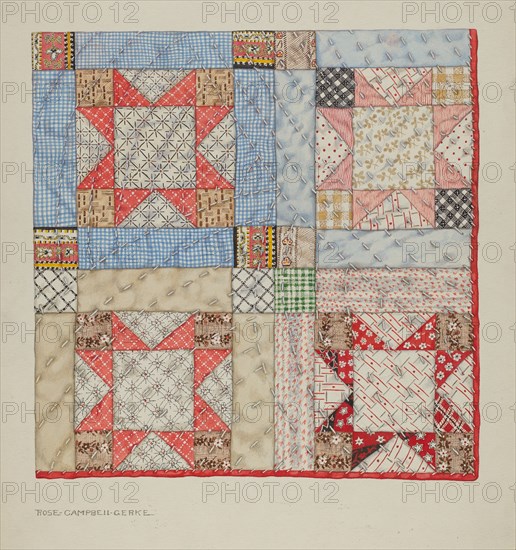 Patchwork Quilt, c. 1937.