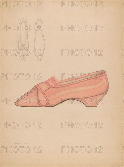 Woman's Slipper, c. 1937.
