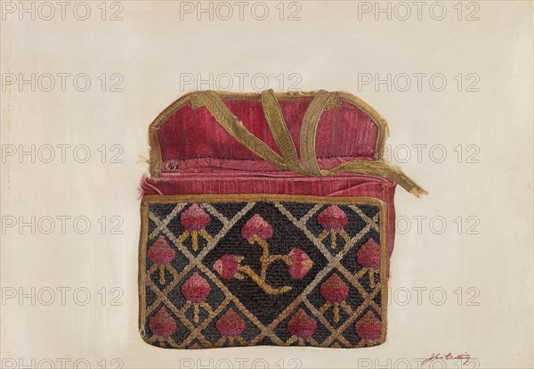 Wool Pocketbook, c. 1940.