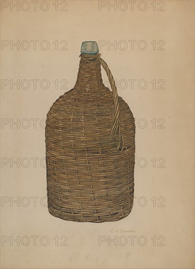 Wicker Demijohn, c. 1940.