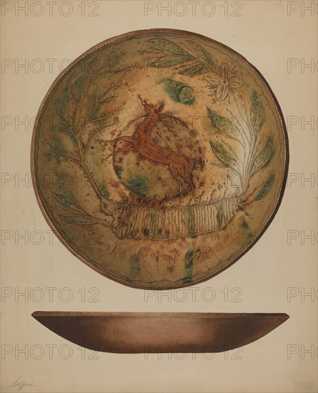 Pa. German Plate, c. 1939. Creator: Giacinto Capelli.