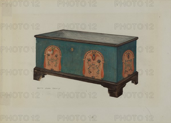 Pa. German Chest, c. 1938. Creator: Betty Jean Davis.