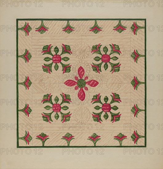 Applique Quilt, 1935/1942.