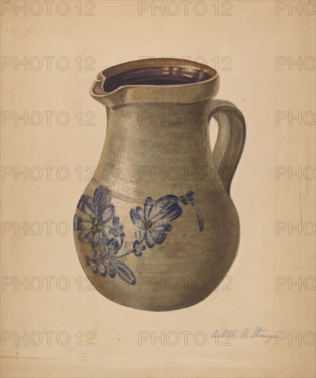 Stoneware Pitcher, c. 1938.