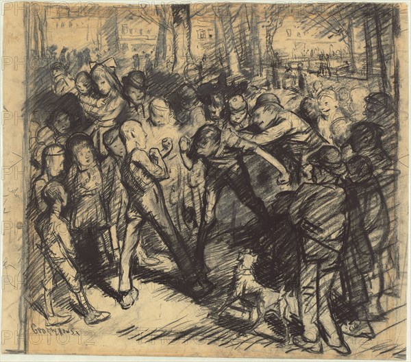Street Fight [recto], 1907.