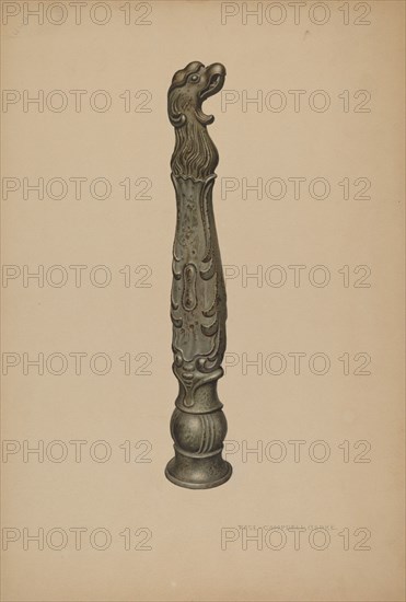 Iron Hitching Post, c. 1939.