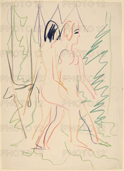 Two Nudes in a Forest, 1925.