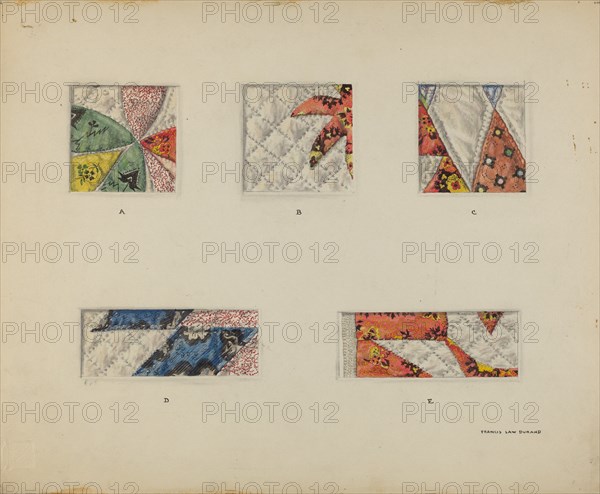 Woven Quilt Details, c. 1937.