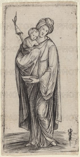 Woman and Child with Distaff.
