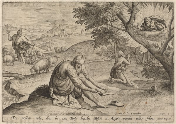 God Appearing to Moses, 1585.