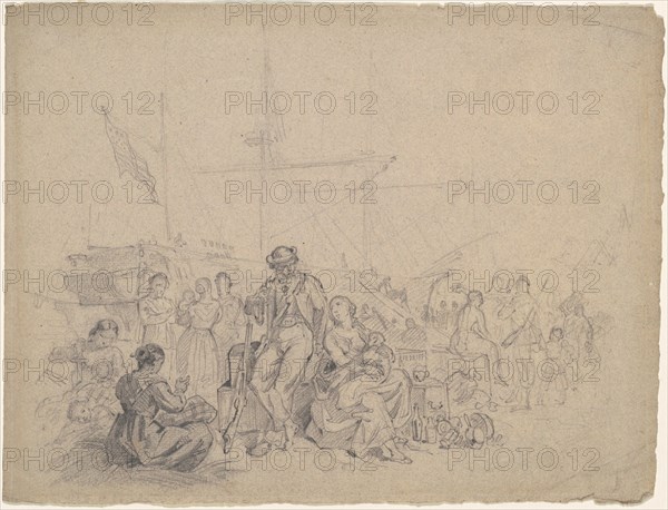 Dockside Scene, 19th century.