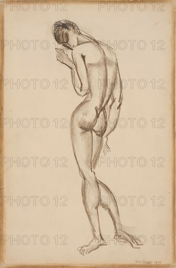 Female Nude, Back View, 1909.