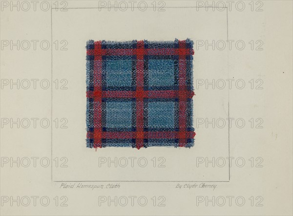 Plaid Homespun Cloth, c. 1937.