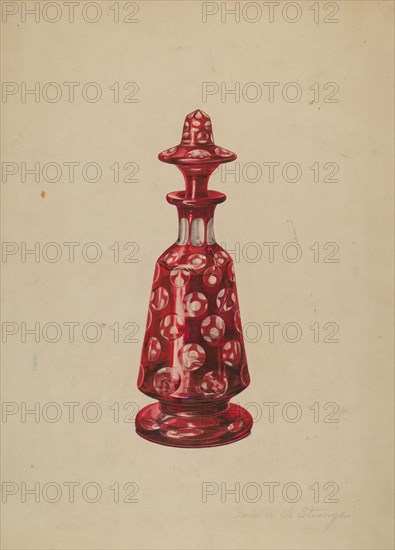 Glass Perfume Bottle, c. 1939.